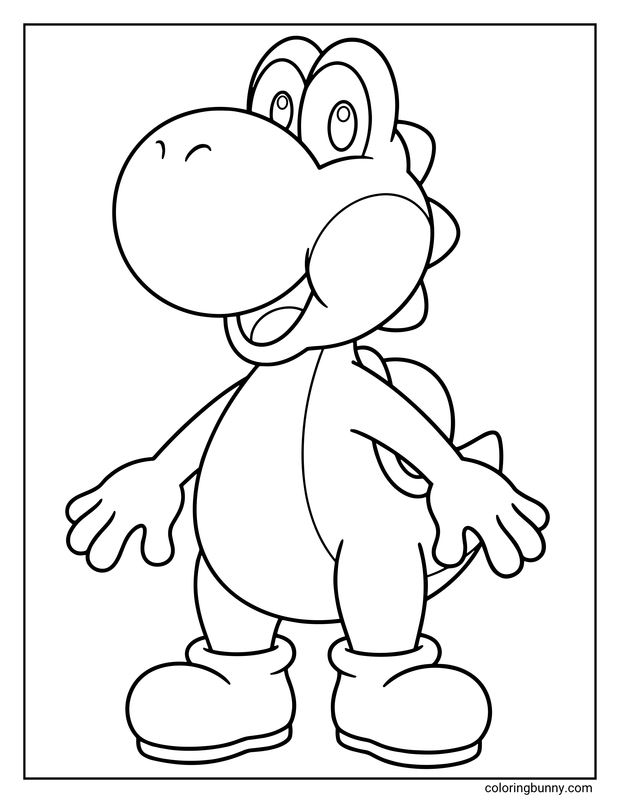 Tranh Tô Màu Yoshi Đơn Giản Mario