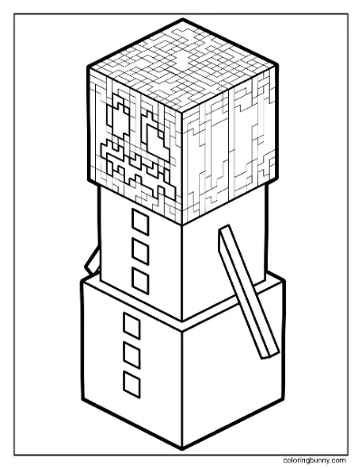 Trang Tô Màu Golem Tuyết Minecraft