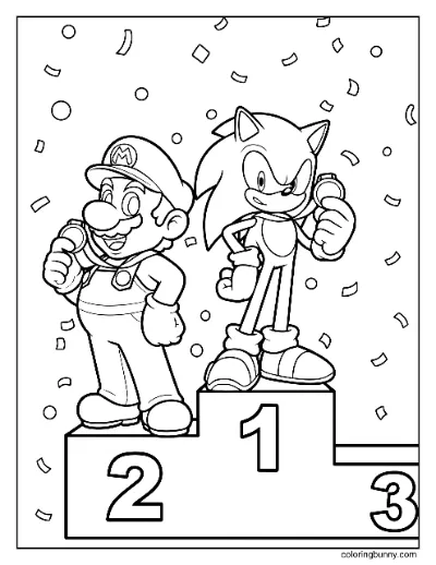 Trang Tô Màu Sonic và Mario Thế Vận Hội
