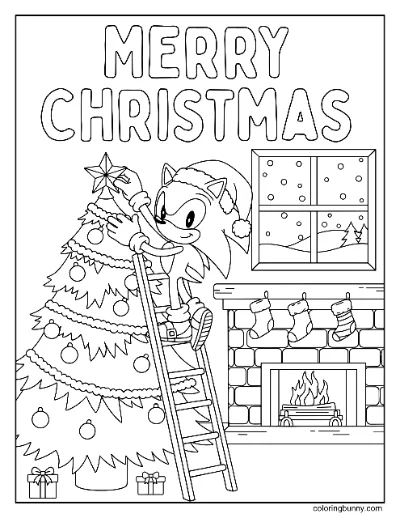 Trang Tô Màu Cây Thông Giáng Sinh Sonic