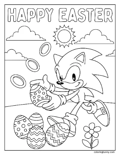 Trang Tô Màu Sonic Lễ Phục Sinh
