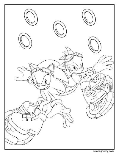 Trang Tô Màu Sonic Riders