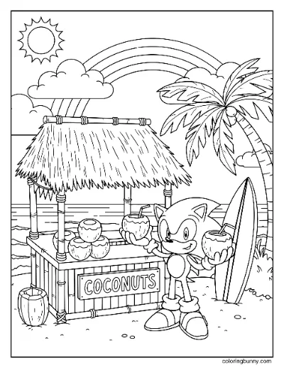 Trang Tô Màu Sonic Bán Dừa