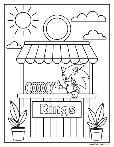 Trang Tô Màu Sonic Bán Nhẫn Vàng