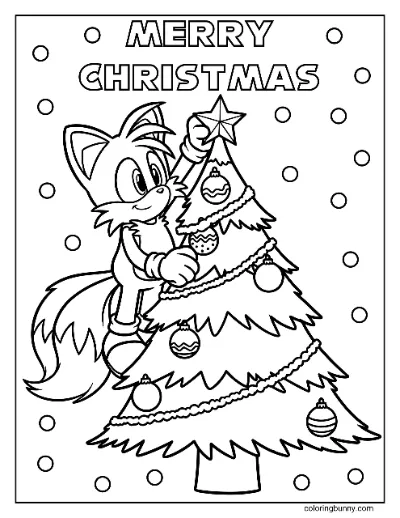 Trang Tô Màu Tails Thêm Ngôi Sao Vào Cây Thông Giáng Sinh