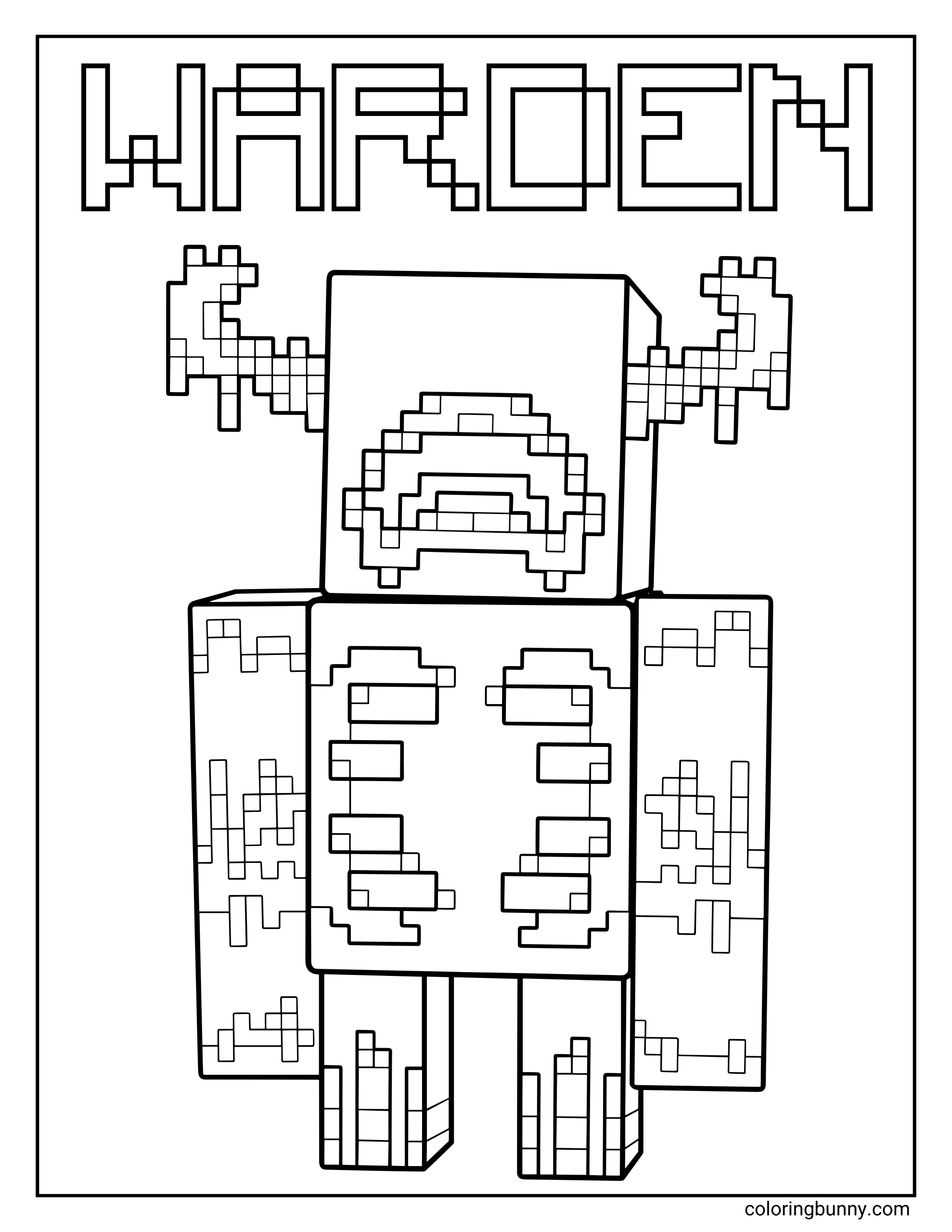 Trang Tô Màu Warden Minecraft