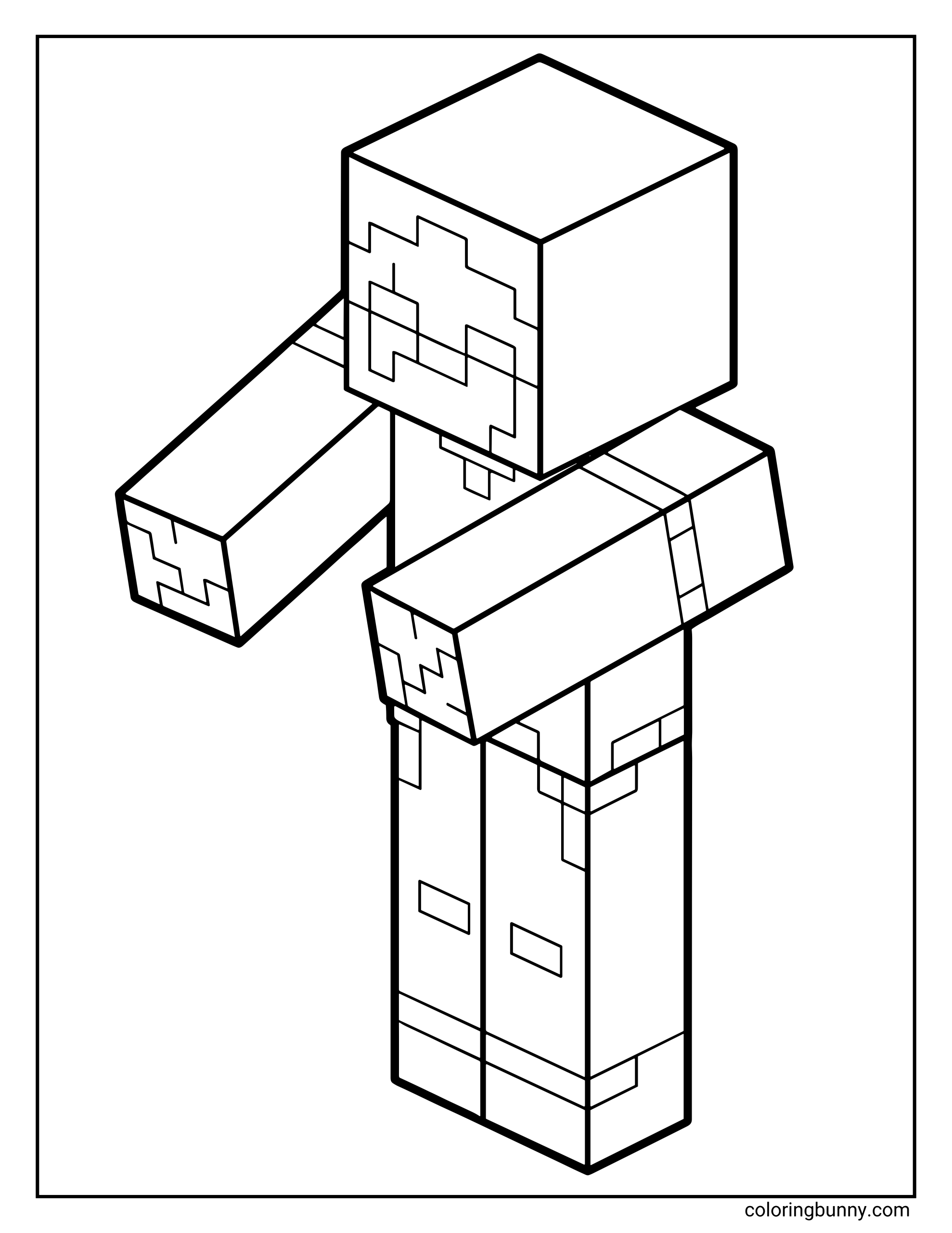 Trang Tô Màu Zombie Minecraft